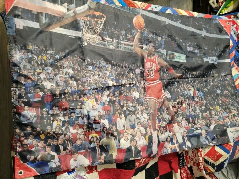Hype Flags Michael Jordan Retro The Shot Tapestry Flag Grommets